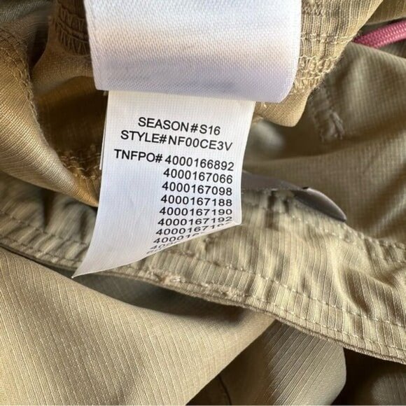 The North Face Pants Adjustable Leg Tan Nylon Ripstop Hiking  Active 8 Regular - Picture 8 of 9